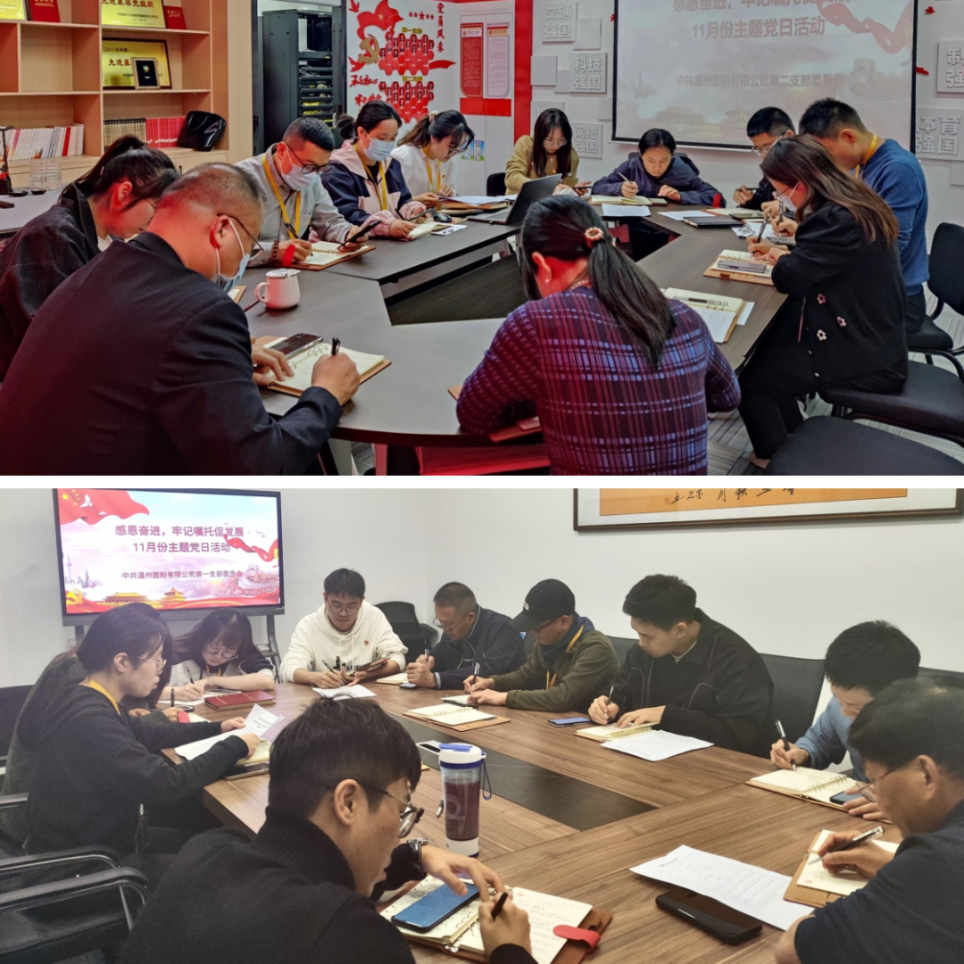感恩奮進，牢記囑托促發(fā)展丨面粉公司開展11月份主題黨日活動